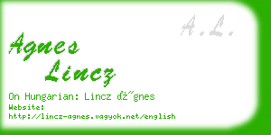 agnes lincz business card